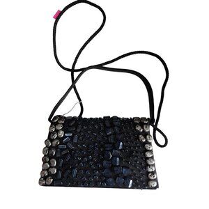 bijoux terner Black clutch shoulder bag purse evening bag party cocktail  7x5x3